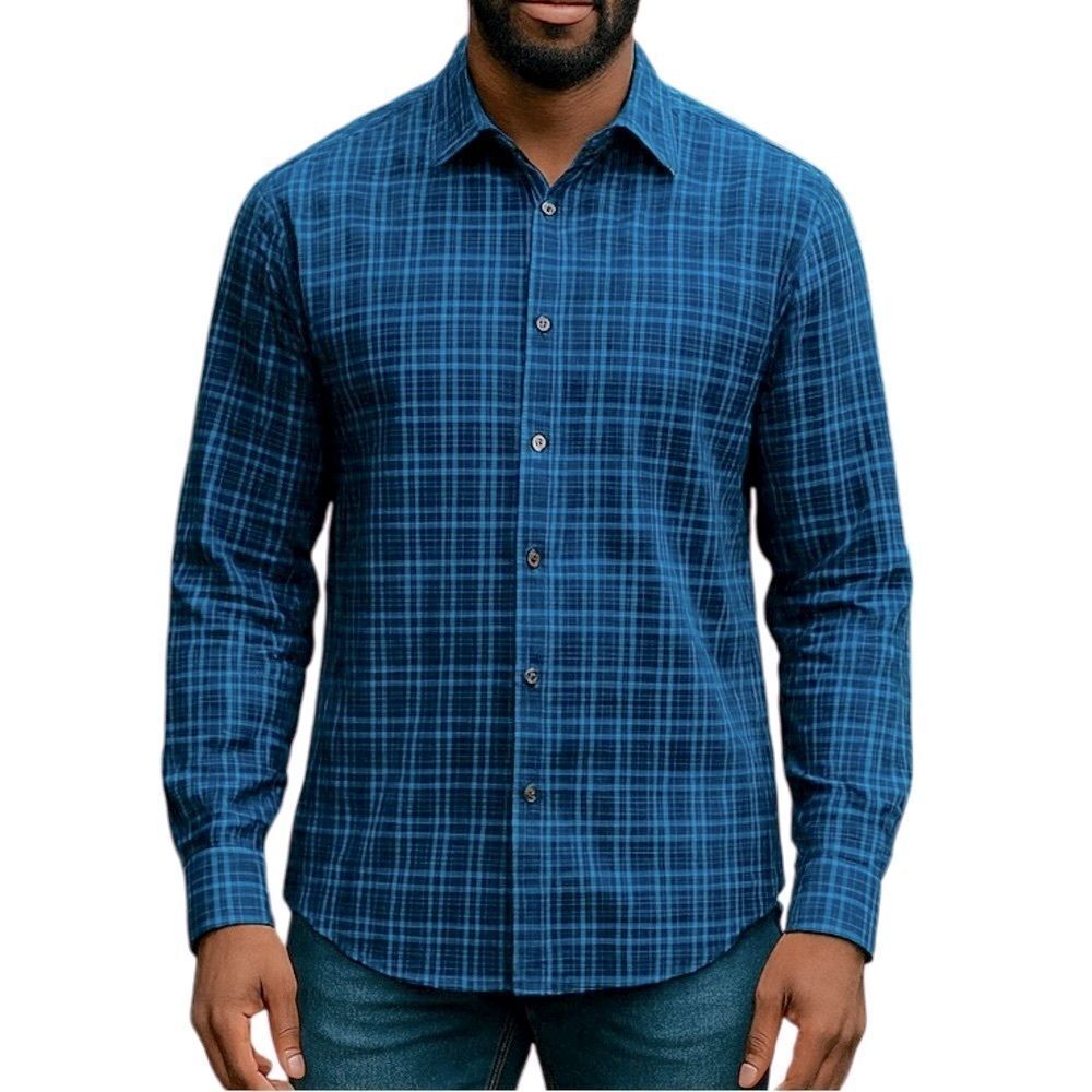 Tasso Elba Men’s Plaid Long Sleeve Button Up Shirt Size 2XLT